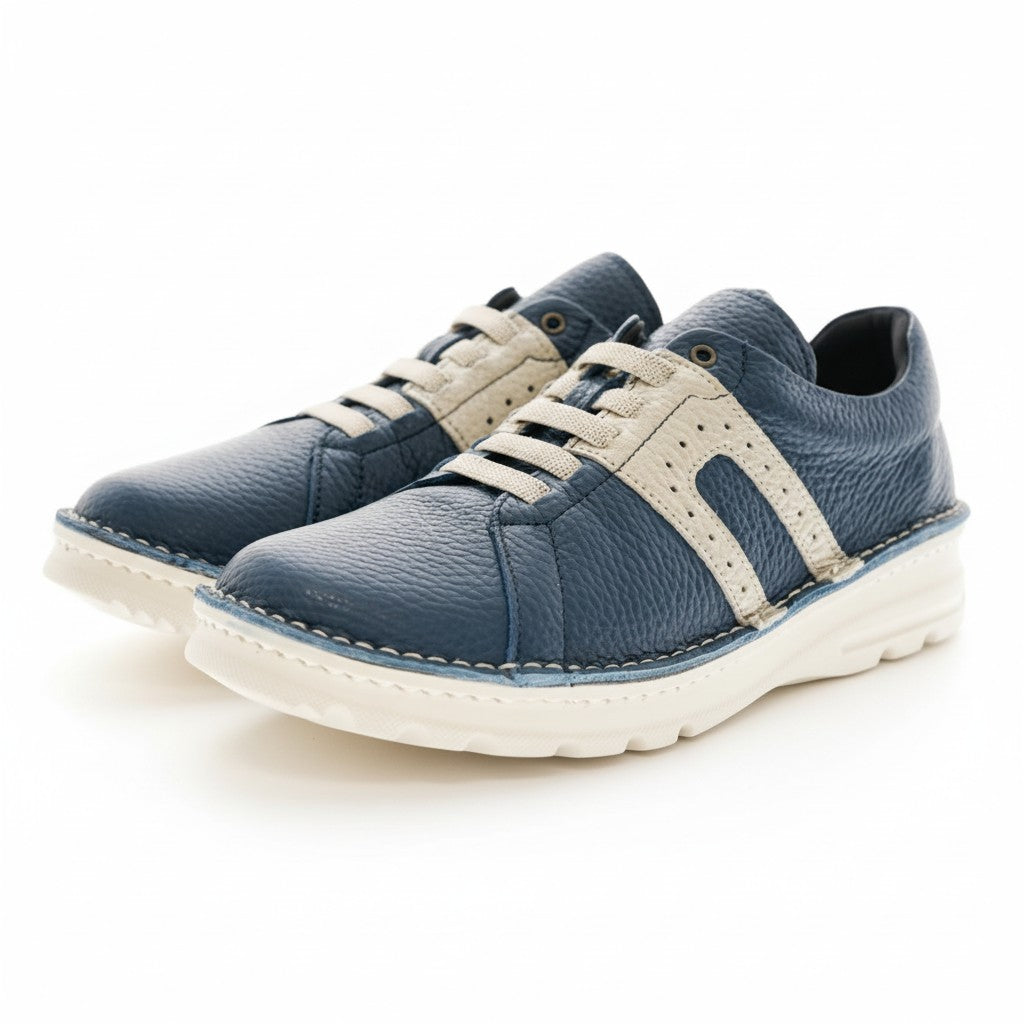 幅広甲高/長時間歩く日に 甲ゴムタウンスニーカー【7228MS】