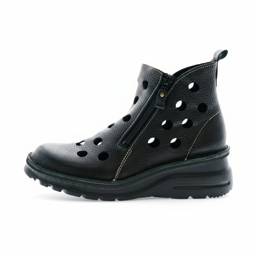 疲れにくい／幅広甲高　パンチングサマーブーツ【0032】