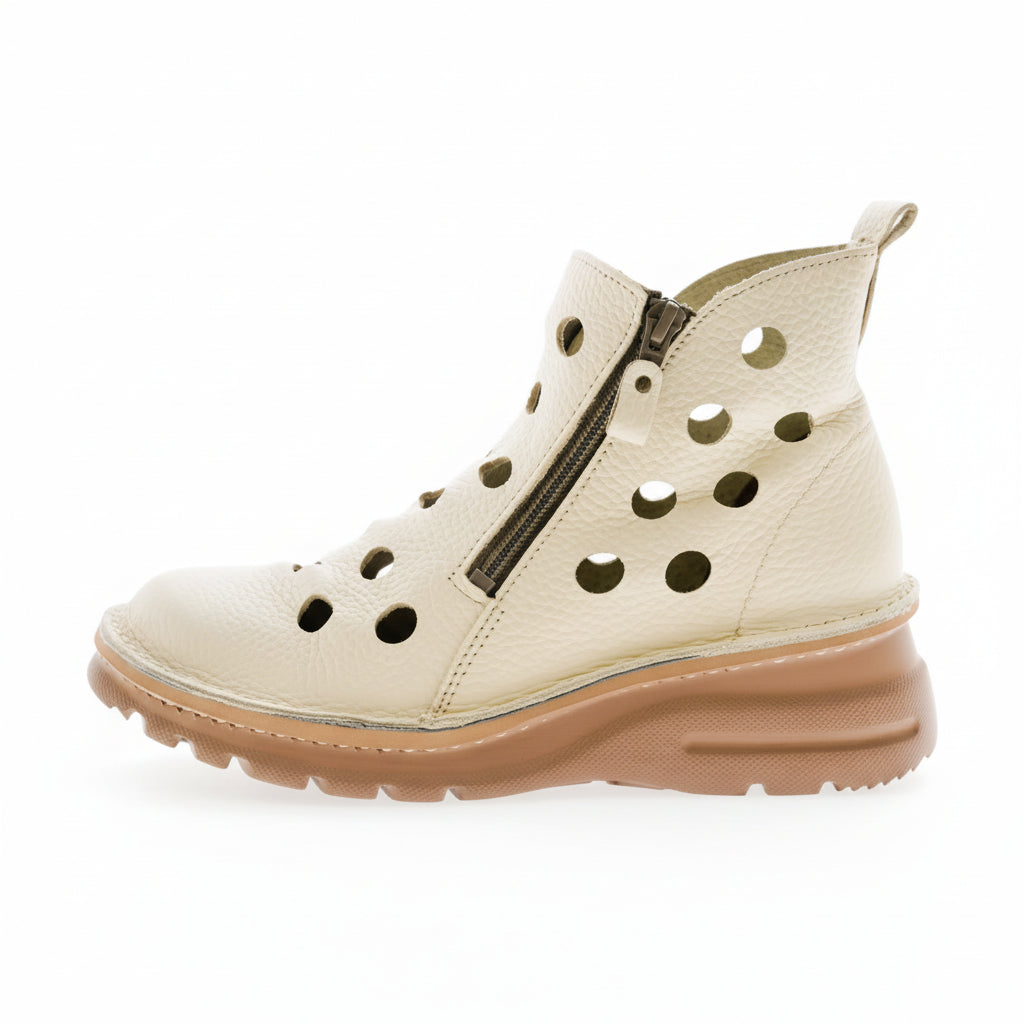 疲れにくい／幅広甲高　パンチングサマーブーツ【0032】