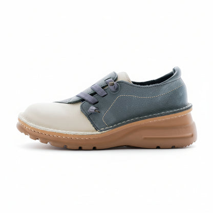 0118 バイカラーコンフォートシューズ 毎日のお出掛けに／幅広甲高　