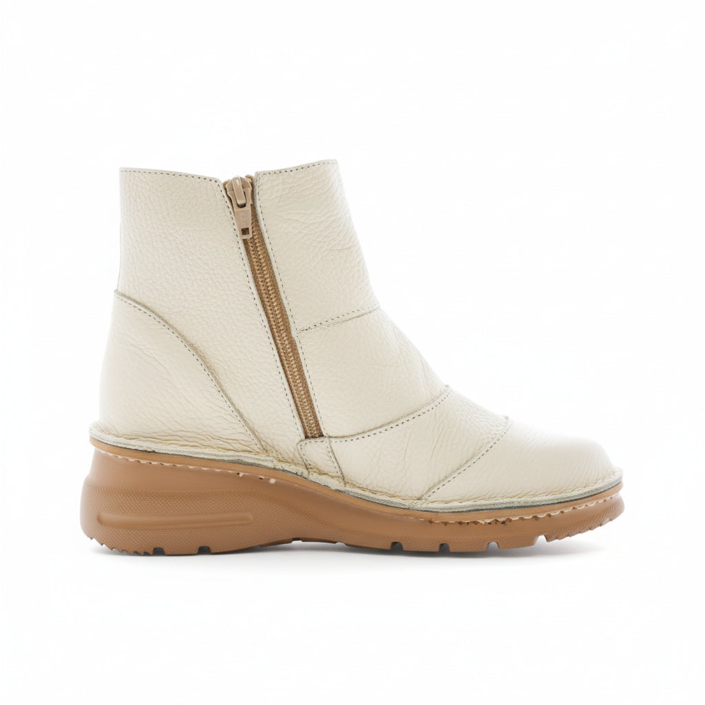 寒い日のおでかけ／外反母趾　ソフトレザーショートブーツ【0151】