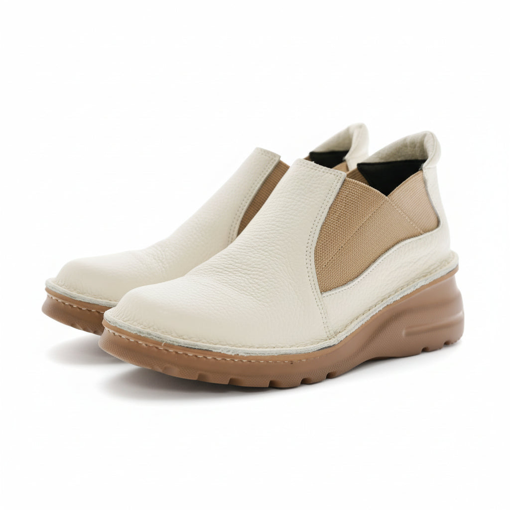 外反母趾／長時間歩く日に　サイドゴアイタリアンレザーシューズ【0198MS】