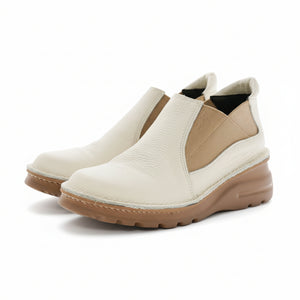 外反母趾／長時間歩く日に　サイドゴアイタリアンレザーシューズ【0198MS】