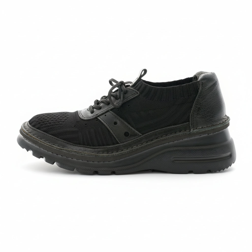 幅広甲高／毎日の普段履きに ニットコンフォートシューズ【0235】