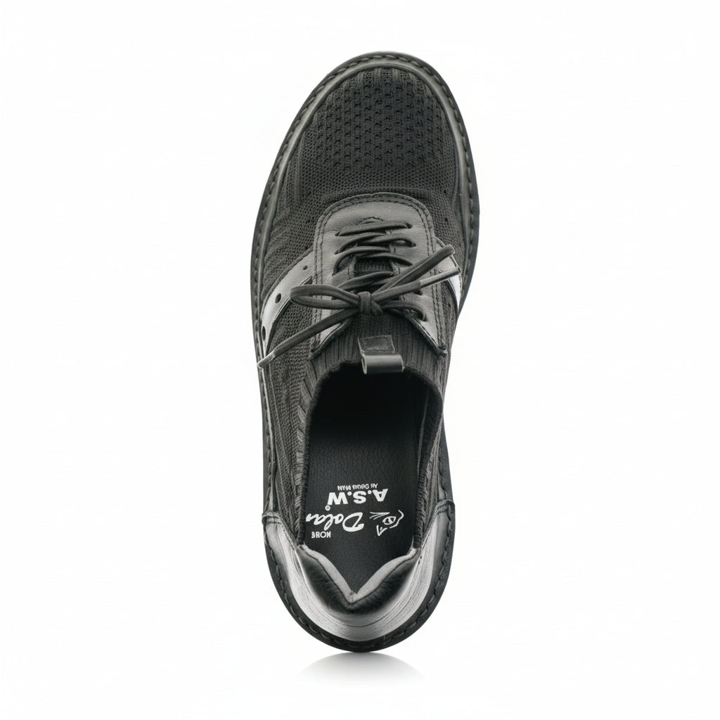 幅広甲高／毎日の普段履きに ニットコンフォートシューズ【0235】