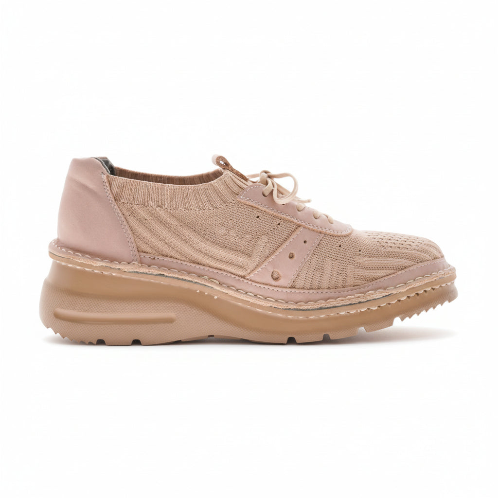 幅広甲高／毎日の普段履きに ニットコンフォートシューズ【0235】