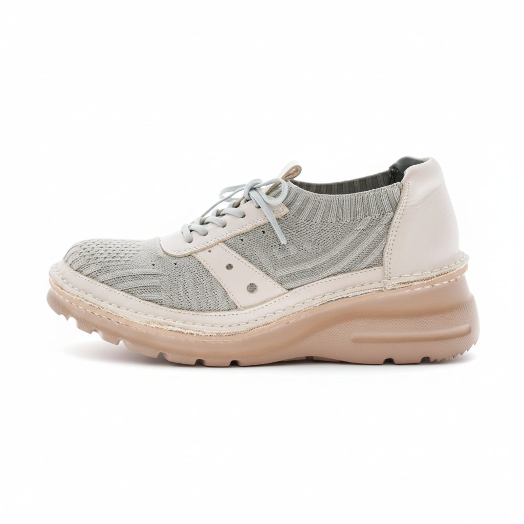 幅広甲高／毎日の普段履きに ニットコンフォートシューズ【0235】