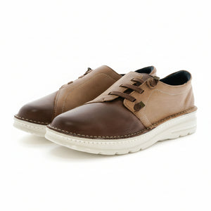 (MENS)長時間歩く日に／幅広甲高　バイカラーコンフォートシューズ【118M】