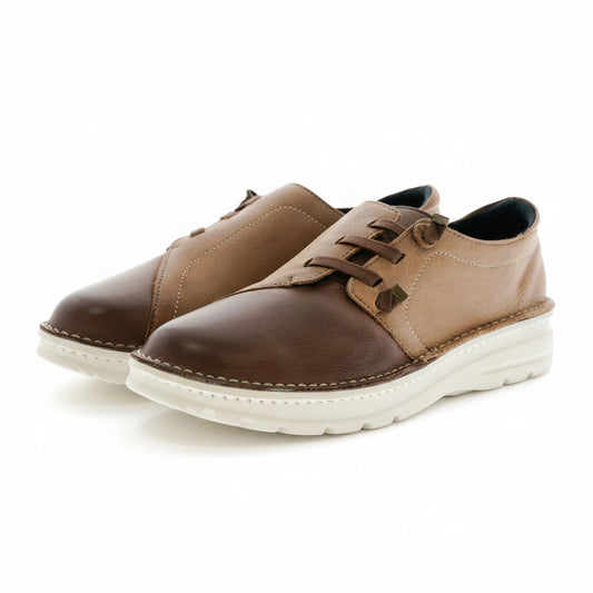 (MENS)長時間歩く日に／幅広甲高　バイカラーコンフォートシューズ【118M】