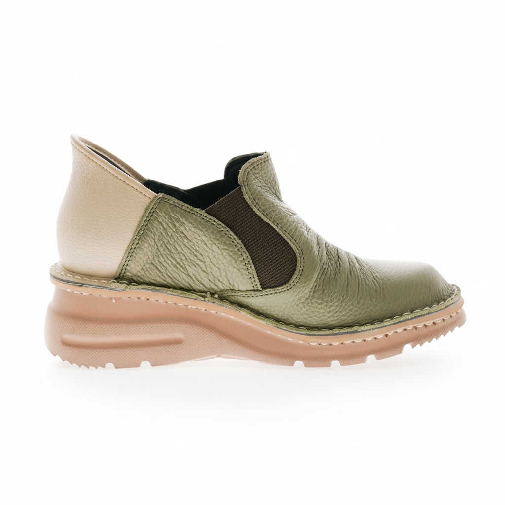 幅広甲高／旅行に最適 しゃがまず履ける！カジュアルショートブーツ 1.2.GO!【6004】