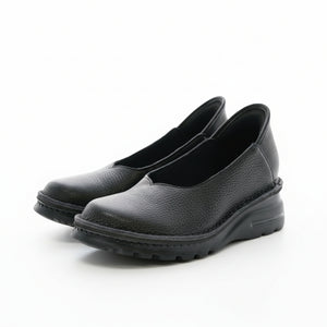 幅広甲高／オフィスに しゃがまず履ける！プレーンパンプス 1.2.GO！【6012MS】