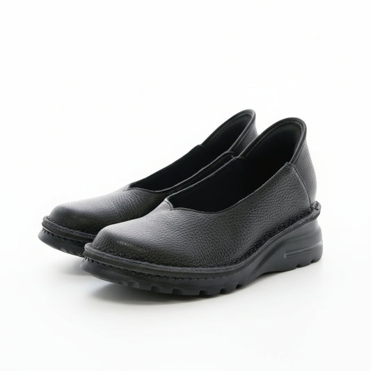 幅広甲高／オフィスに しゃがまず履ける！プレーンパンプス 1.2.GO！【6012MS】