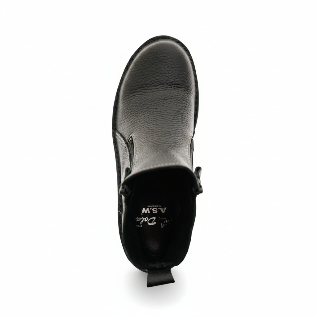 外反母趾／旅行に最適　軽量Wファスナーカジュアルブーツ【7032】