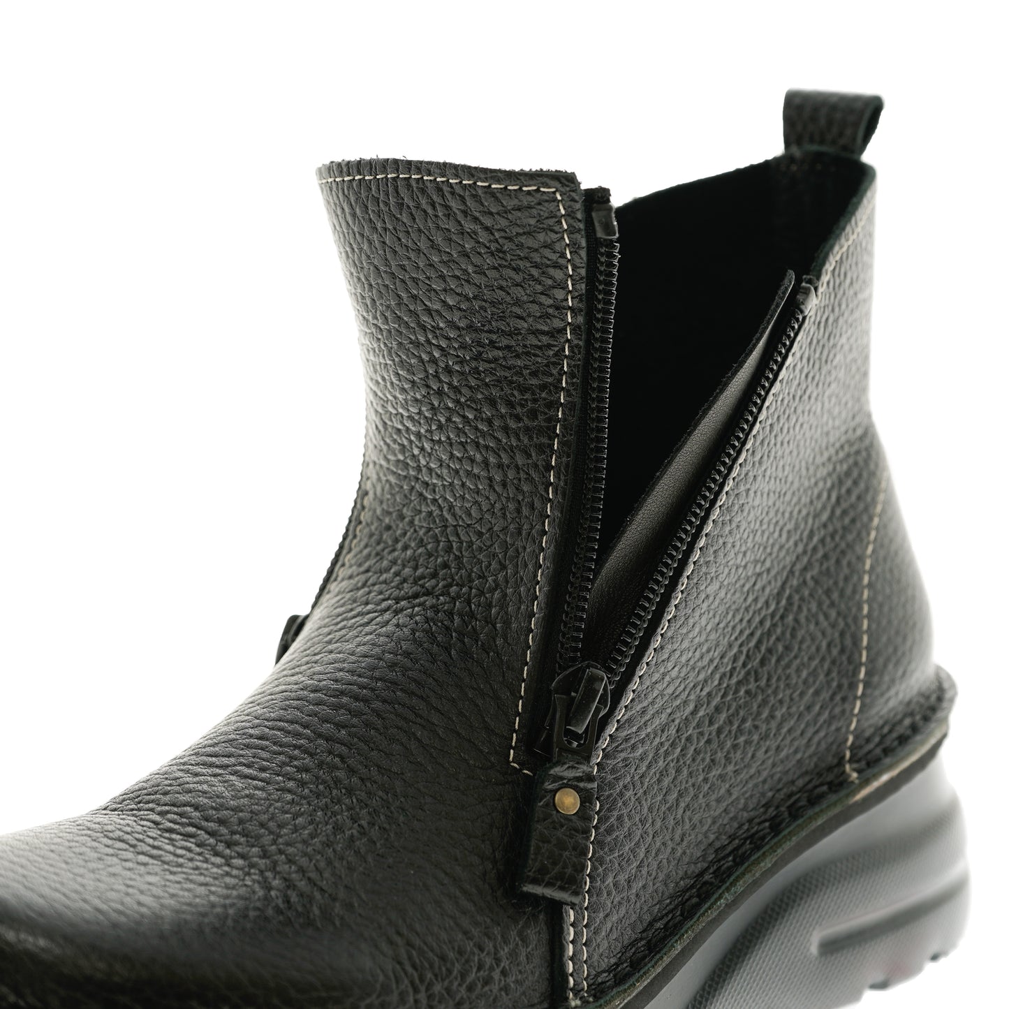 外反母趾／旅行に最適　軽量Wファスナーカジュアルブーツ【7032】