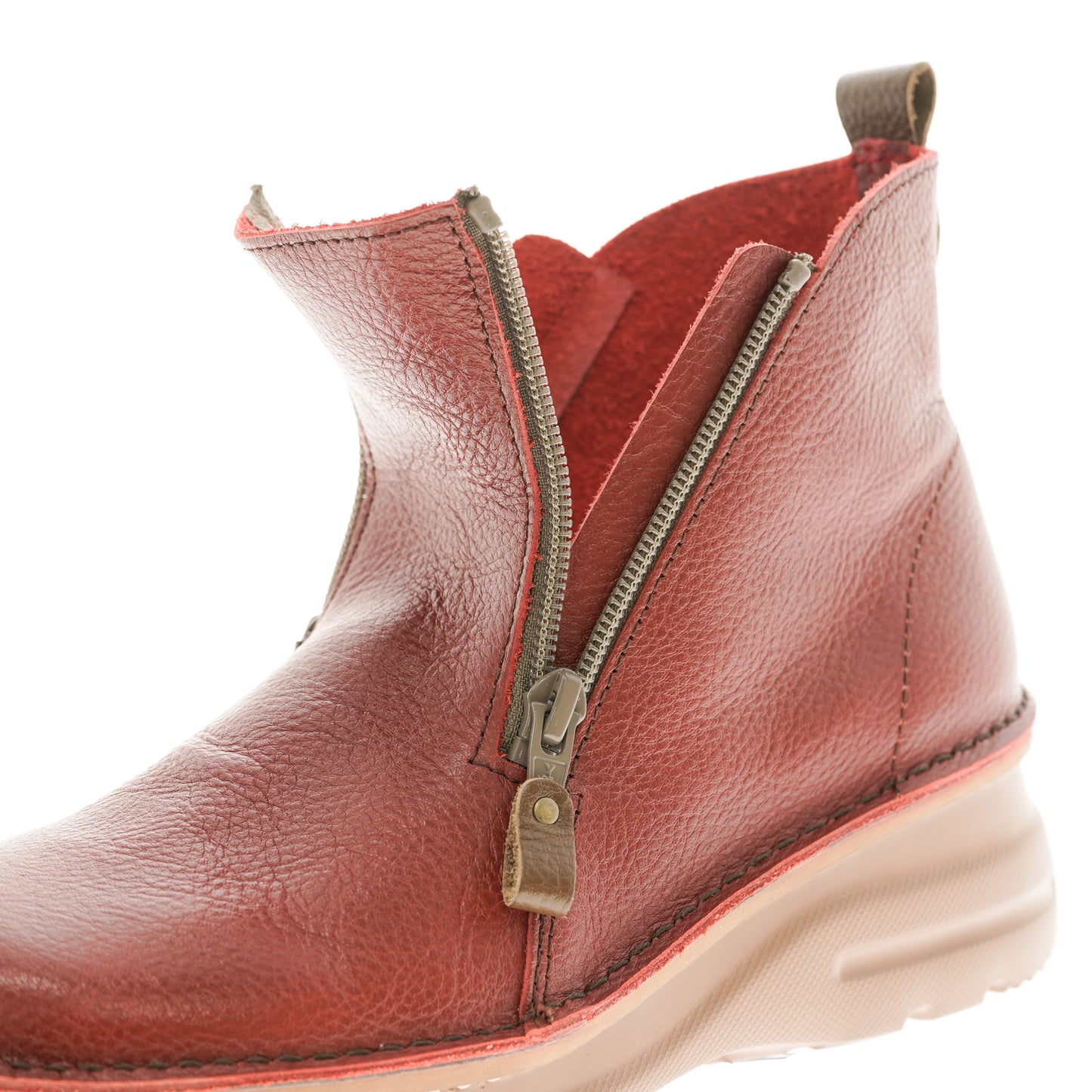 外反母趾／旅行に最適　軽量Wファスナーカジュアルブーツ【7032】