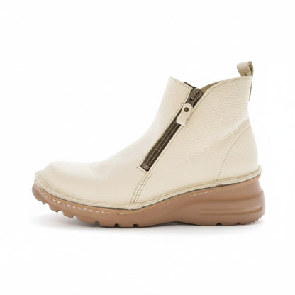 7032 軽量Wファスナーカジュアルブーツ 外反母趾／旅行に最適　