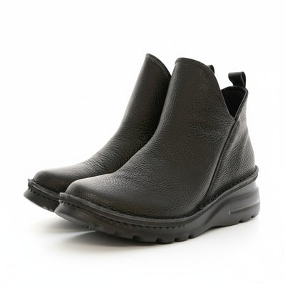 7058MS イタリアンレザー ショートブーツ 外反母趾／旅行に最適