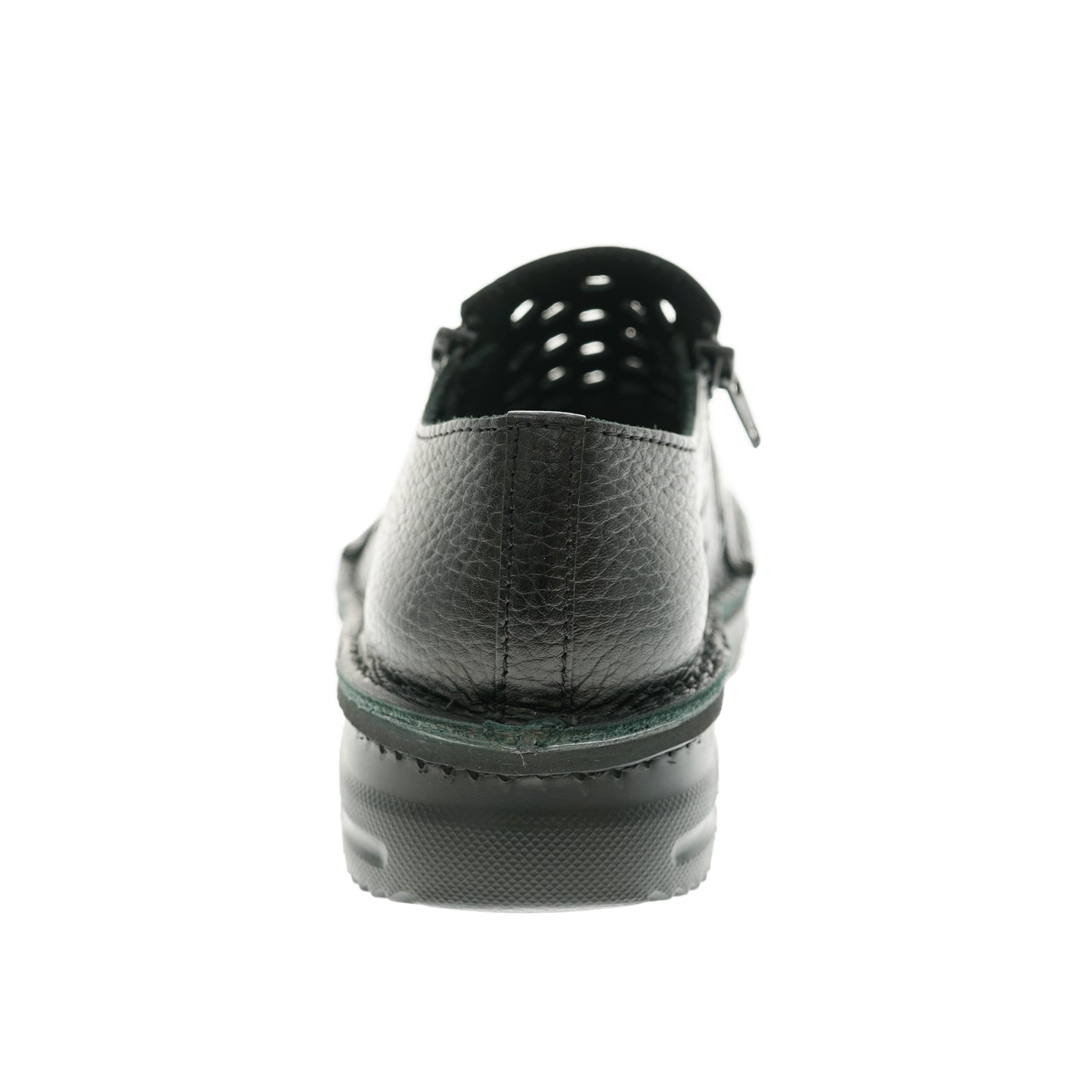 外反母趾／毎日の普段履きに ダブルファスナーパンチングシューズ【7103】