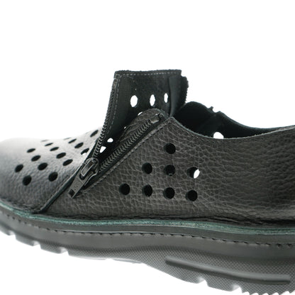 7103 ダブルファスナーパンチングシューズ 外反母趾／毎日の普段履きに