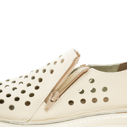 7103 ダブルファスナーパンチングシューズ 外反母趾／毎日の普段履きに