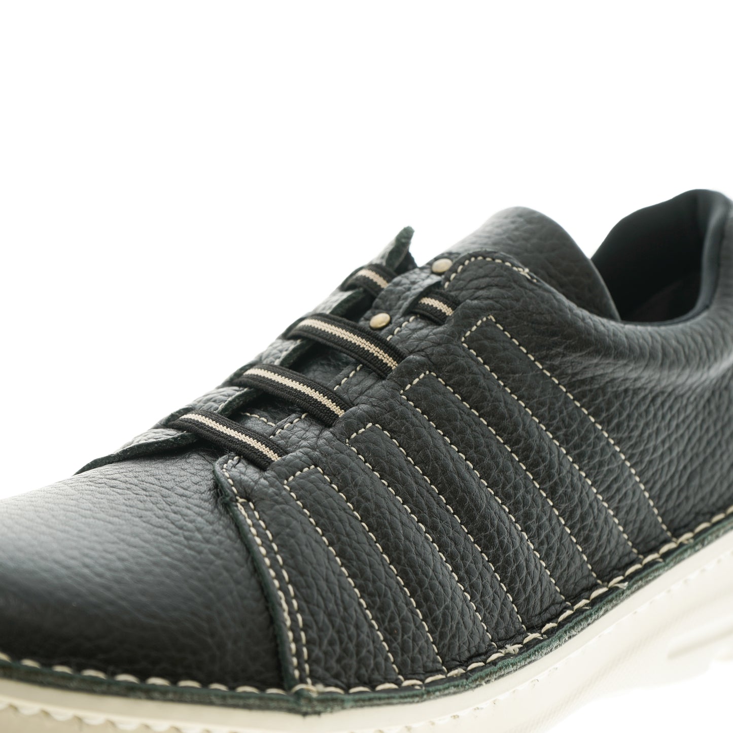 (MENS)幅広甲高／立ち仕事でも楽  本革軽量スニーカーシューズ【7280】