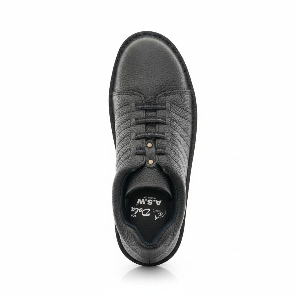 外反母趾／長時間歩く日に  本革軽量スニーカーシューズ【7280】