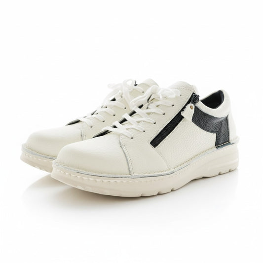 (MENS)旅行に最適／幅広甲高 サイドファスナースニーカー【7298M】