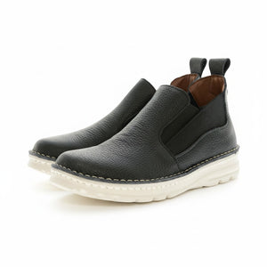 (MENS)幅広甲高／長時間の歩く日に　Wサイドゴムカジュアルシューズ　【7308】