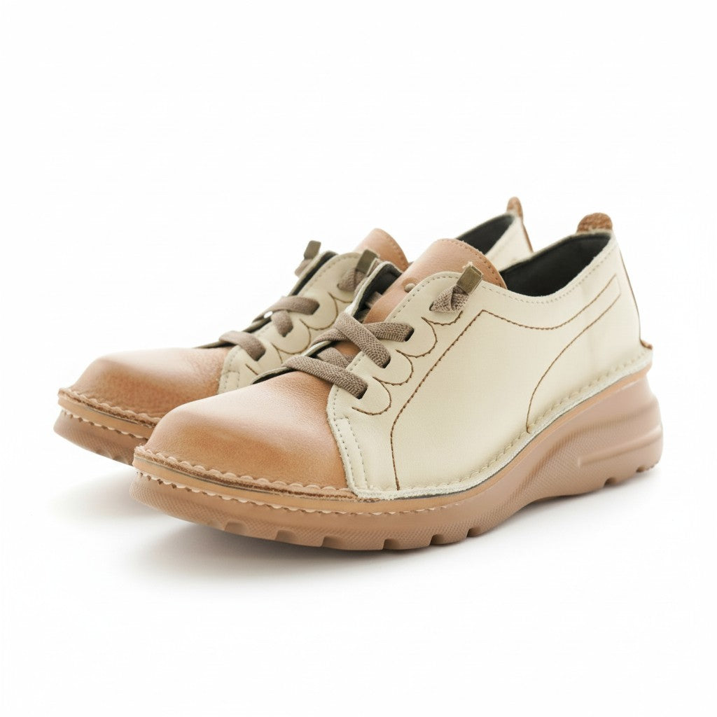 EF02 バイカラーコンフォートシューズ 外反母趾／旅行に最適